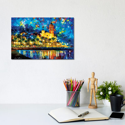 Spain, Sitges by Leonid Afremov - Wrapped Canvas Painting