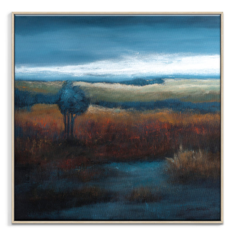 Linen Breeze by Lydia Ben-Natan - Print on Canvas, Black, 102cm H x 102cm W