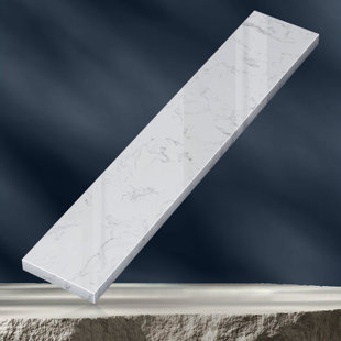 21 In. Engineered Stone Vanity Backsplash 4 In. Bathroom Vanity Back Splash In Carrara White