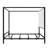  Modern Canopy Bed with 76.5" Tall Velvet Fabric Upholstered Headboard Metal 4-Poster Bed Frame, Box Spring Needed-252149708-252149709