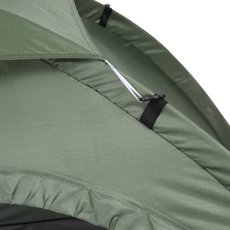 Outsunny 2 Person Camping Tent Dome Tent with Zipped Doors Dark Green