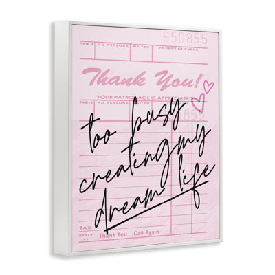 Too Busy créateur de rêve, art giclée encadré, design par Lil 'Rue