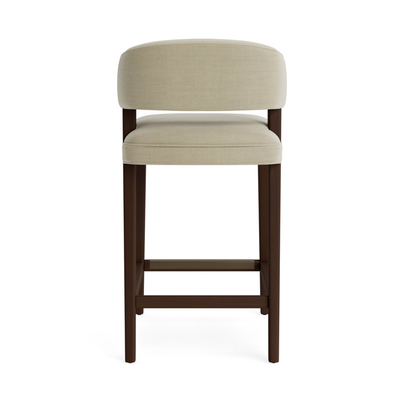 Keane Bar Stool, Performance Linen - Flax, Sienna, Bar Stool (30” Seat Height)