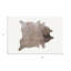 Tapis en peau de vache exotique taupe clair et brun 6 pi x 7 pi