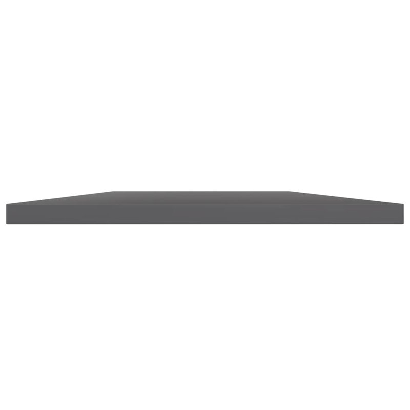 Bookshelf Boards 8 pcs Engineered Wood, (8 Shelves) 0.6" H x 15.5" W x 15.5" D, High Gloss Gray