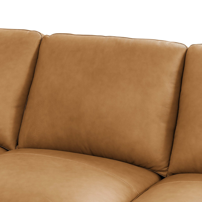 Aness Modular Corner Sectional with Ottoman, Ginger