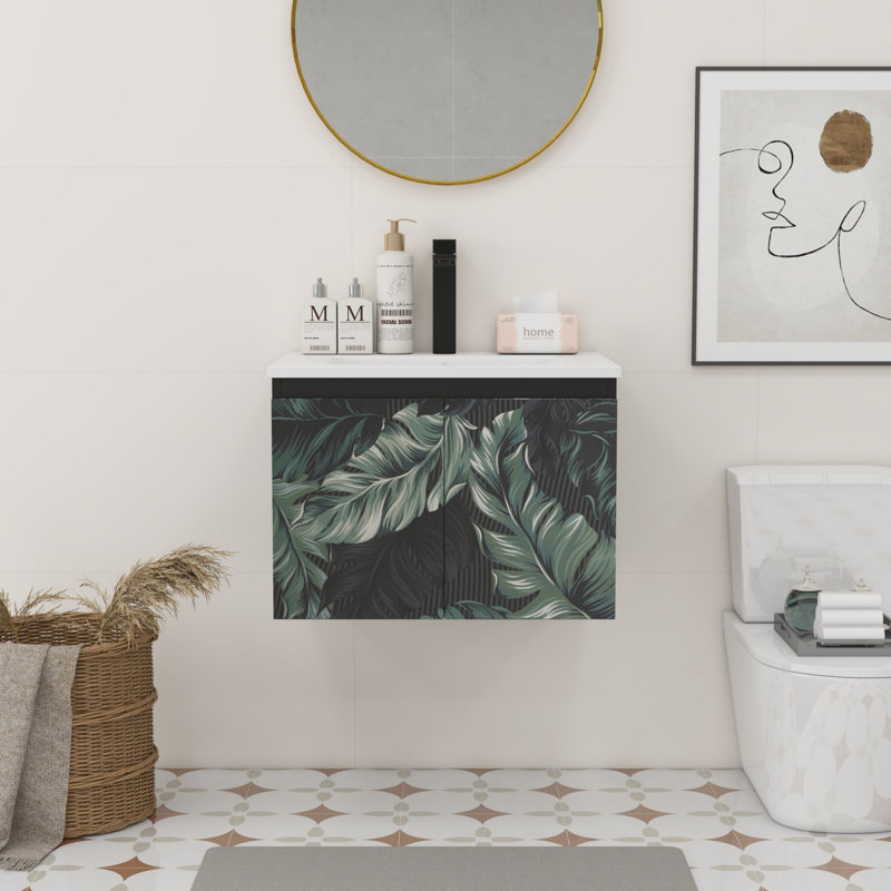 Meuble-lavabo flottant avec lavabo