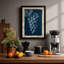 Study in Blue Botanical - Framed Print-1318213839-1318213837