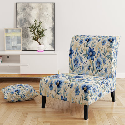 Fauteuil de chambre Tarves Boho Blue Hibiscus Flowers II