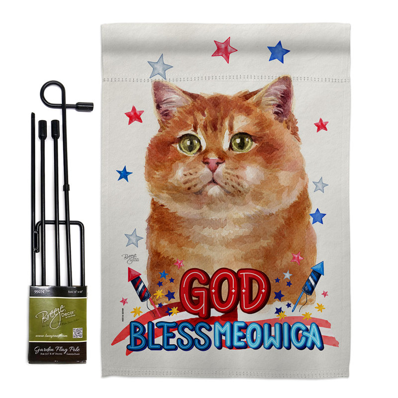Double Sided 18.5'' H x 13'' W Polyester Animal Garden Flag