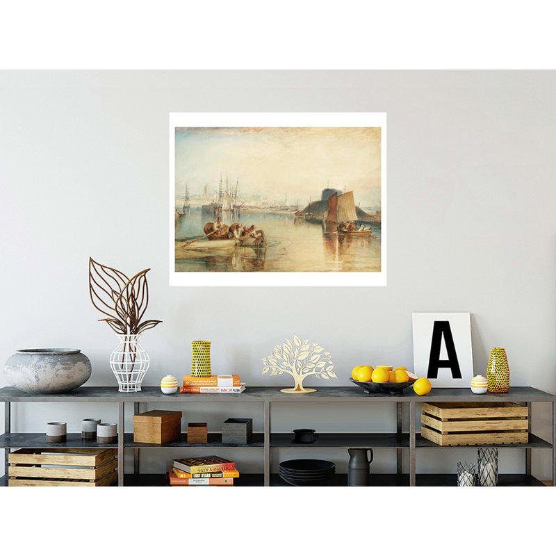 «Aldborough Suffolk» par Joseph Mallord William Turner - Estampe numérique, H 32 po x l 40 po