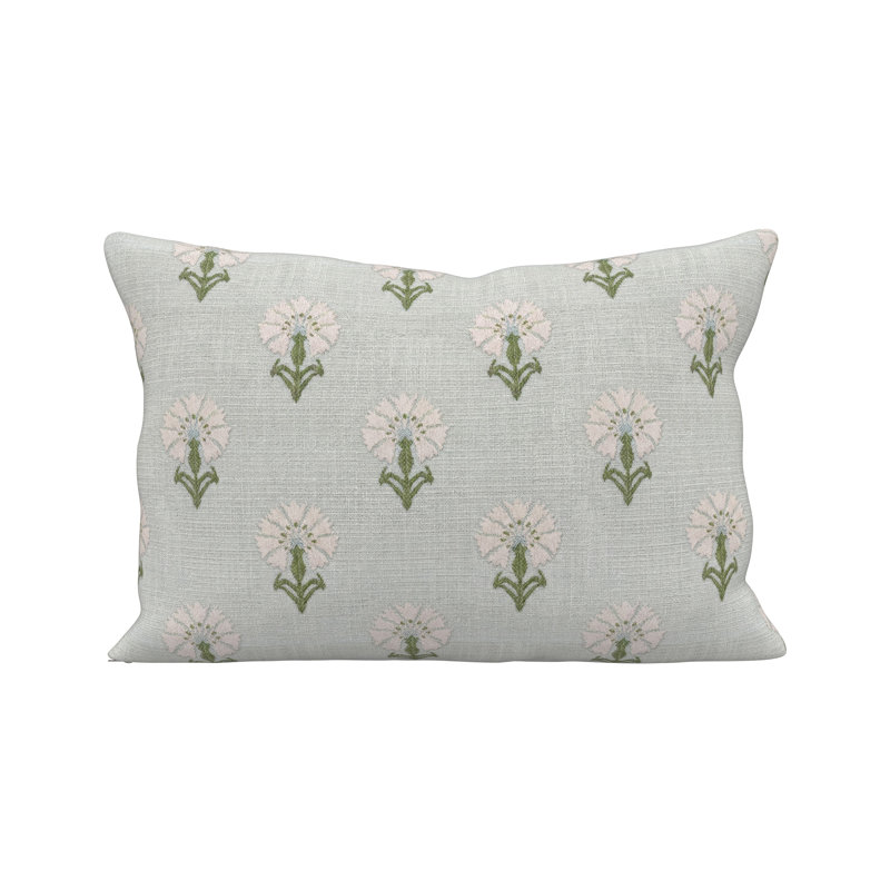 Coussin décoratif intérieur / extérieur Amala Sunbrella® pour patio et espaces de vie, Mira Celeste