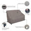 Housse pour causeuse de patio Modern Leisure, imperméable, paquet de 2, L 66 po x l 40 po x H 39 po, grès-75037953-75037952