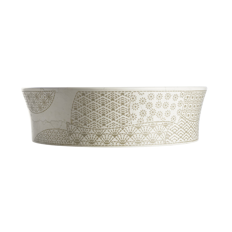KOHLER Kensho, ARTIST EDITIONS Round Vessel Bathroom Sink, Biancone