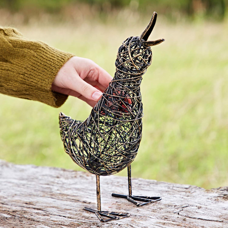 Animals Metal Garden Statue, 30cm H x 10cm W x 21cm D