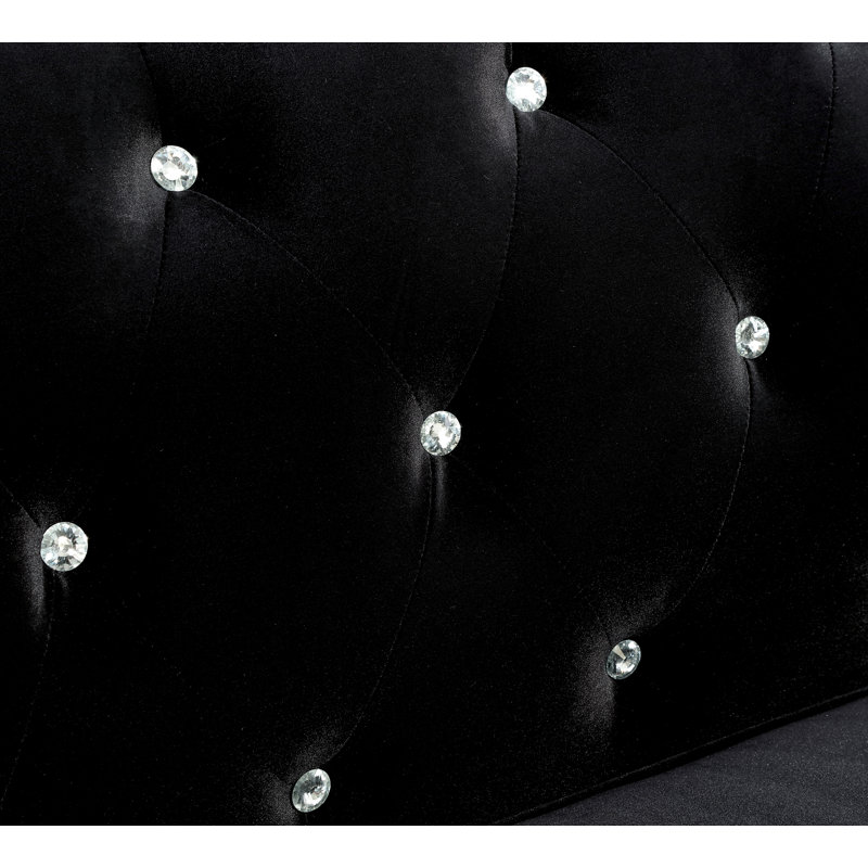 Canapé modulaire de 98,5 po Renato, Noir