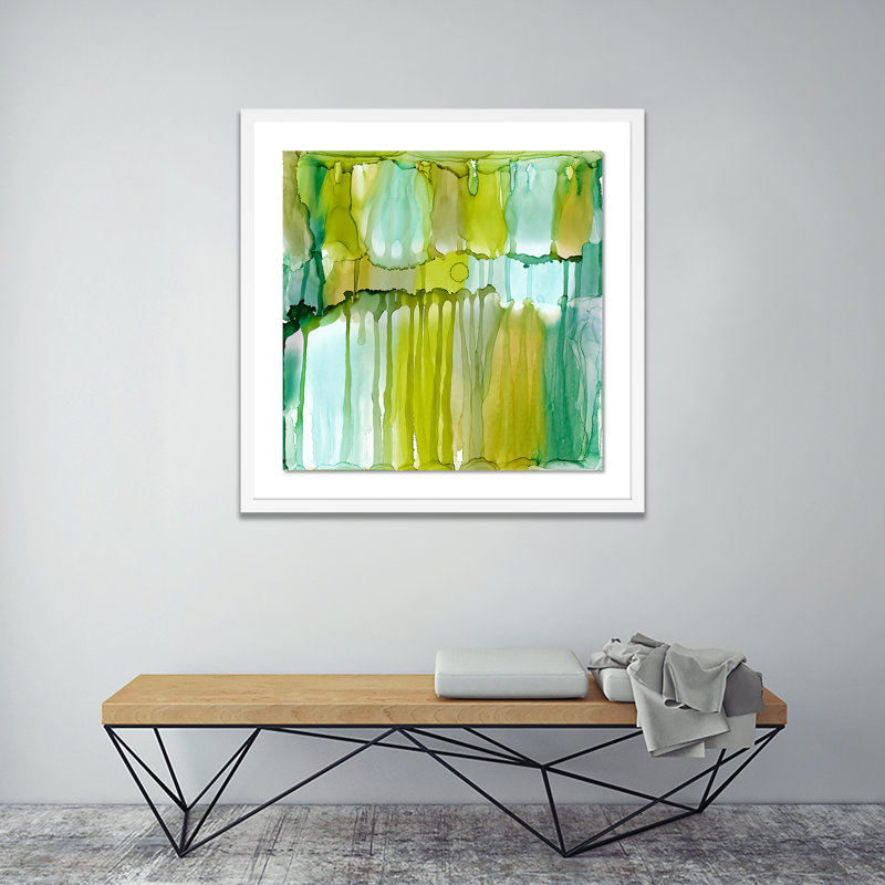 Rewriting The Path II Print by Julie Pelaez, White, 40" H x 40" W x 2.5" D