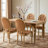 Amando 19.7" H Tufted PU Faux Leather Side Chair With Nailhead Trim Decor King Louis Back Solid Wood Dining Chairs-1911328421