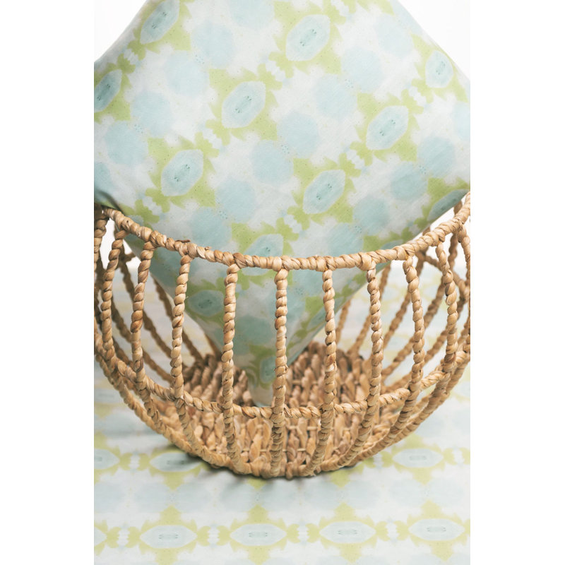 Sweet Gum Lumbar Pillow Cover & Insert, Blue/Charteuse Green Abstract