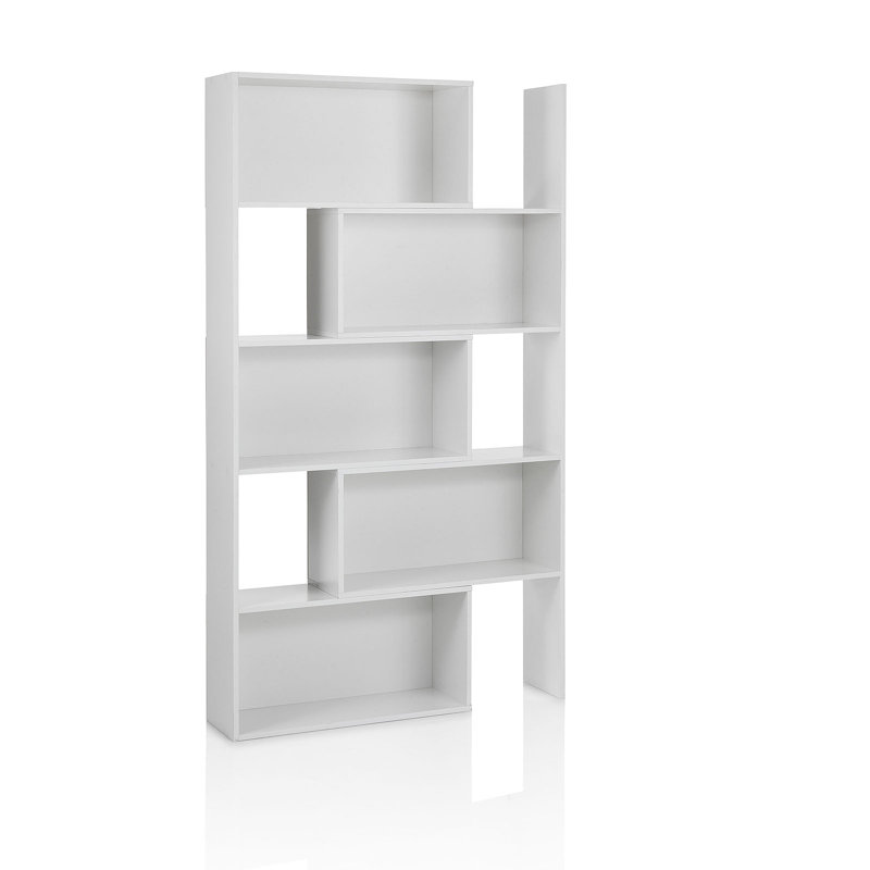 Agripino 181cm H x 138.2cm W Standard Bookcase, White