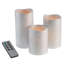 Ensemble de 3 bougies DEL sans flamme à finition métallique avec télécommande-28683139