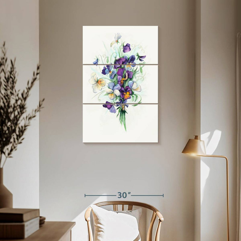 Harnek Bouquet Of Violets, 57" H x 36" W