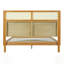 Base de lit plateforme en bois d'hévéa de qualité supérieure, conception moderne Mid-Century