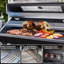 Armoire de rangement pour îlot de cuisine au propane à 6 brûleurs avec rôtissoire en acier inoxydable-121387627