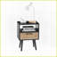 Table basse en rotin noir avec pieds en bois massif, Power & amp; USB, facile à nettoyer pour le salon-1579621723