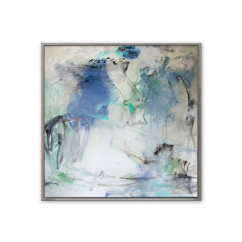 Windswept Print by Patricia Schwimmer, 42" H x 42" W x 2.5" D, Silver Framed Canvas