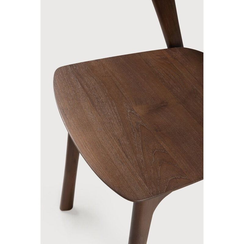 Bok Solid Wood Dining Chair, Teak Brown