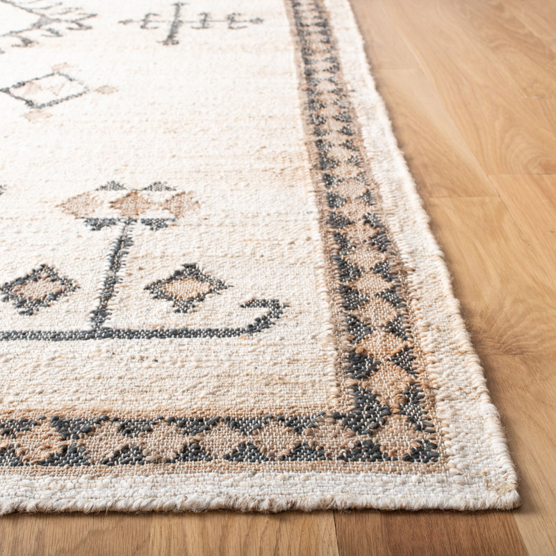 Kalinka Flat Weave Jute Southwestern Rug, Square 3'
