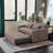 55.2"Velvet Pull Out Sofa Bed, Adjustable Backrest With Three USB Ports, Two Side Pockets