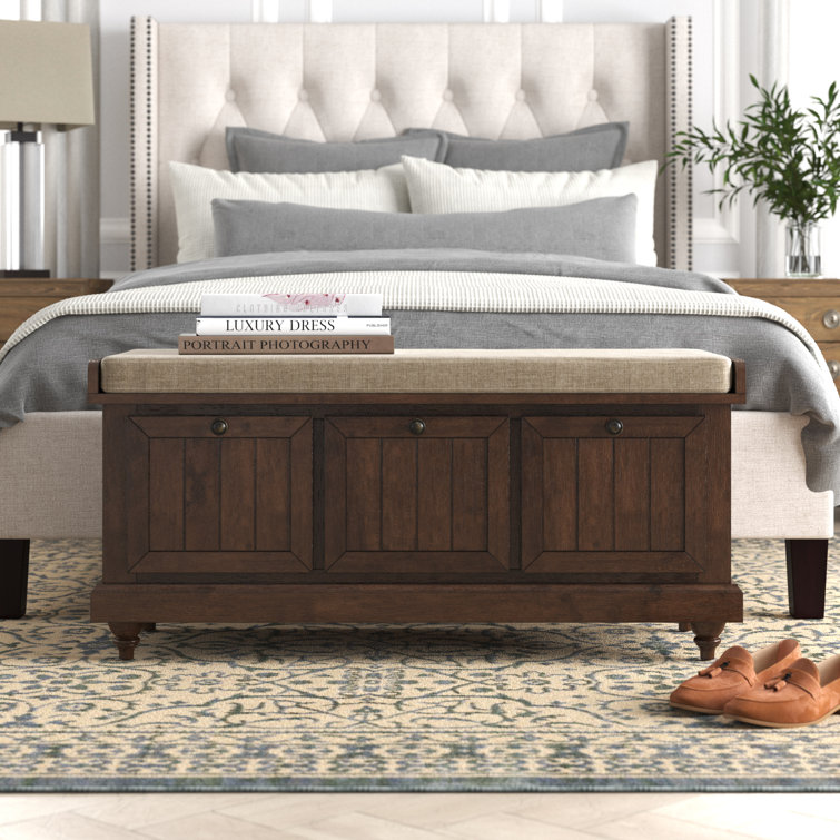 Oakham Linen Upholstered Storage Bench