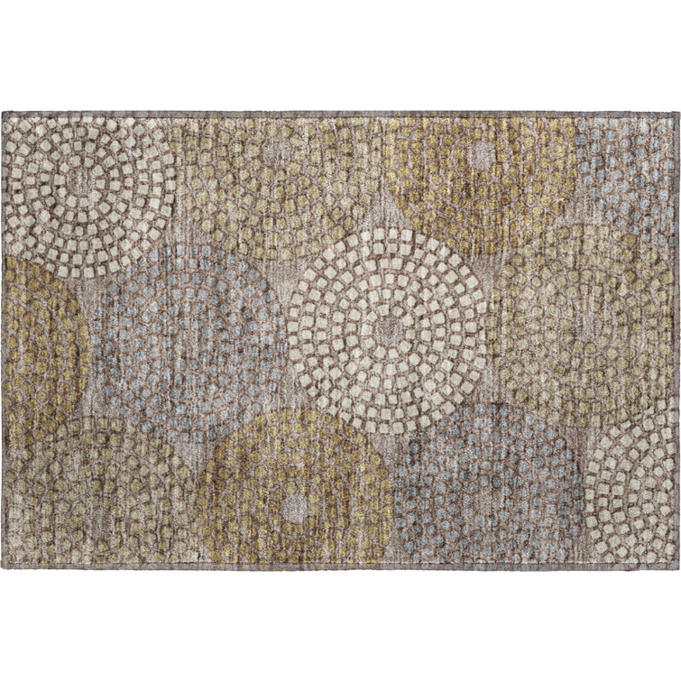 Premium Machine Washable Prisco Taupe Rug