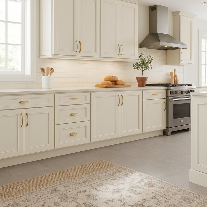 Dwelling Full Access Finish Chip, Alabaster w/ Smoke Glaze, Maple