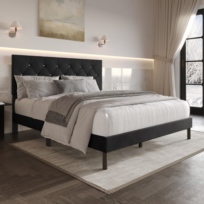 Groton Tufted Upholstered Panel Bed