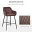 Dray Upholstered Counter Stool with Metal Frame