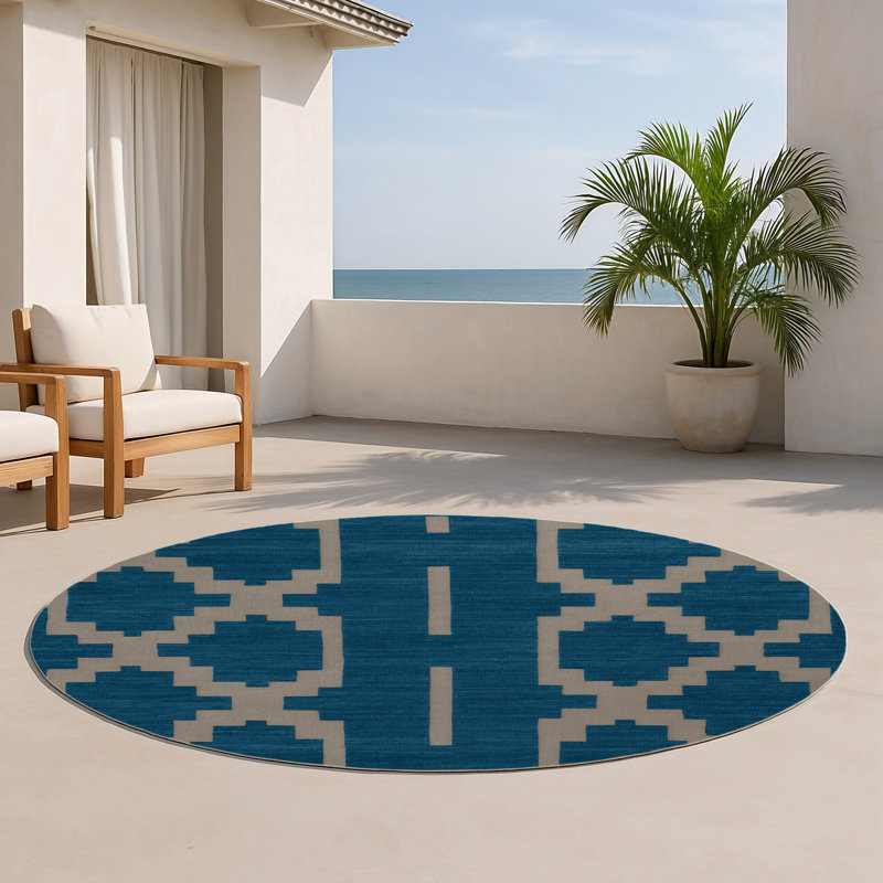 Tapis vert intérieur et extérieur Trellis, Rond 5 pi