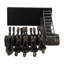 Objets décoratifs pour la décoration intérieure - Sculpture en bronze et noire avec des chiffres abstraits sur un rebord avec échelle - Statues uniques pour le décor de cuisine, le style de tablette ou les décorations de salon - 15 po, bronze et noir