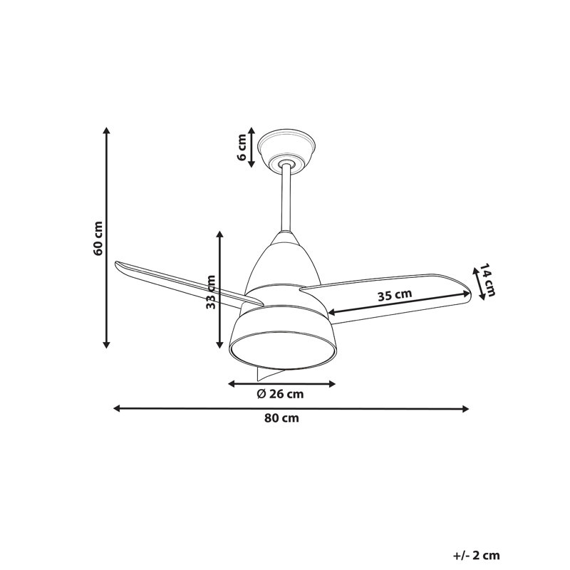 80cm Ceiling Fan with LED Lights