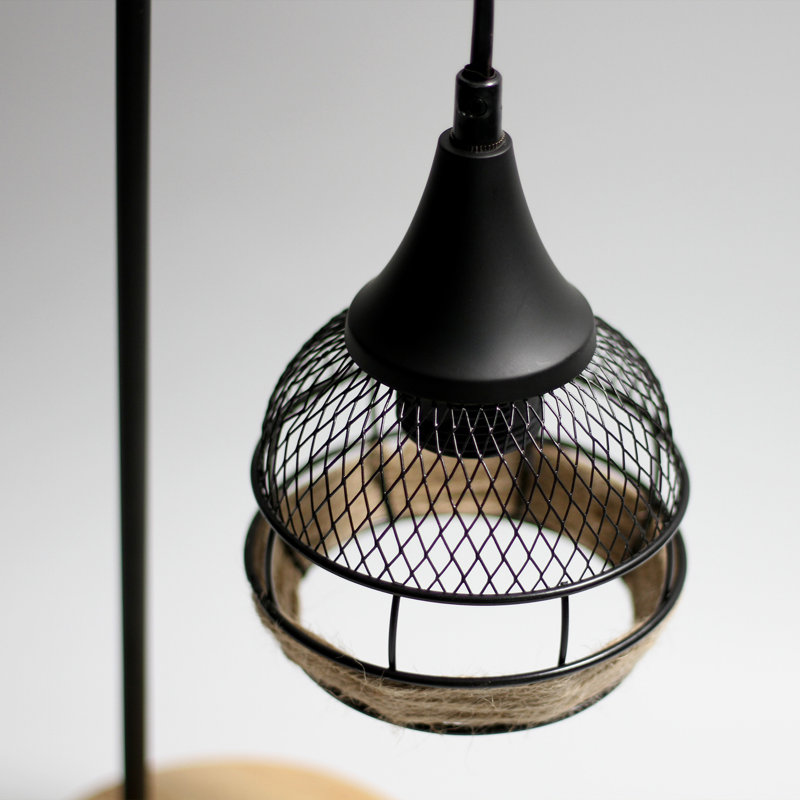 Lampe de table en bois massif Sabaah
