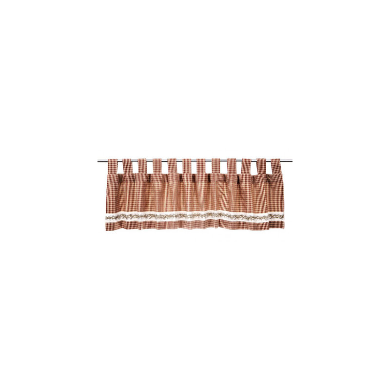 Villasenor Cotton Plaid Tailored Window Valance