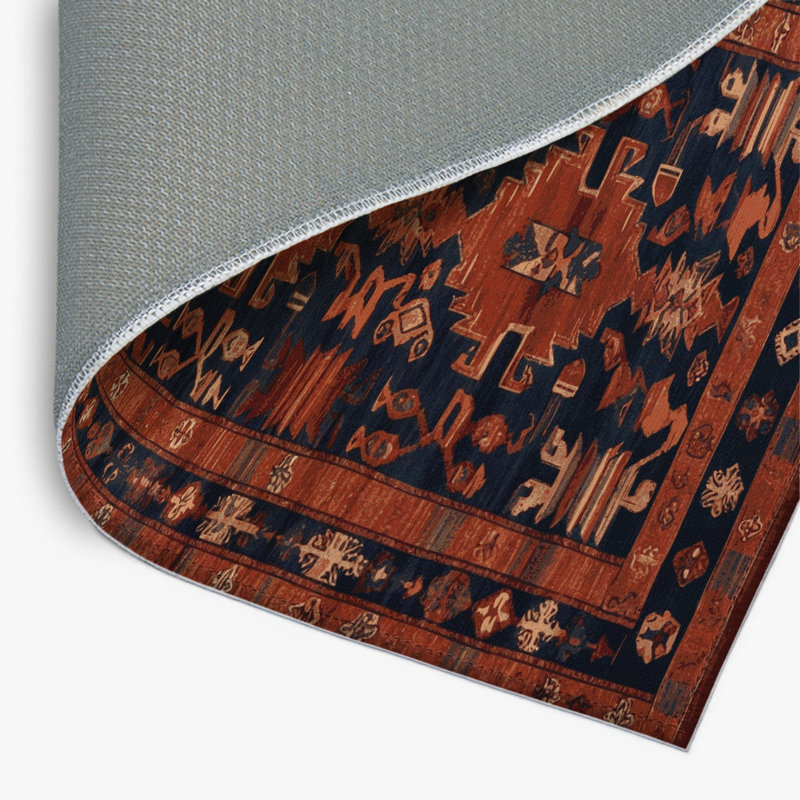 Tapis turc intérieur et extérieur brun, Rectangulaire 8 pi x 10 pi