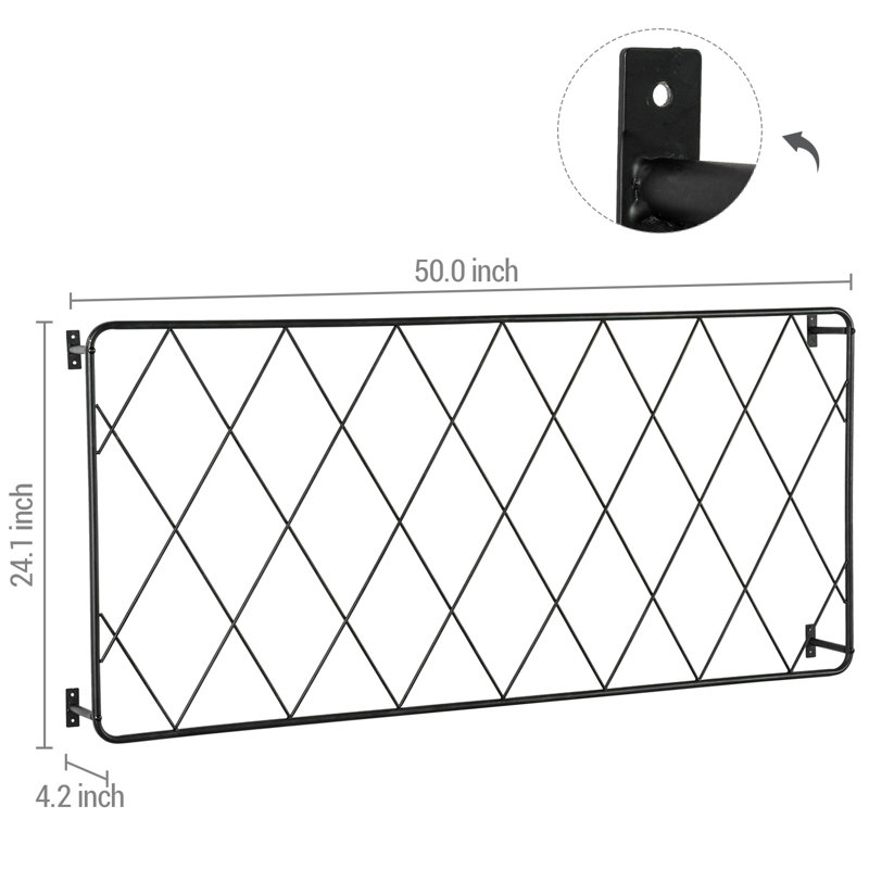 Asaf 24.1'' H x 24.1'' W Metal Lattice Panel Trellis