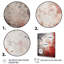 Surface lunaire grise et rouge - Décoration murale Tachisme-289380788-289380787