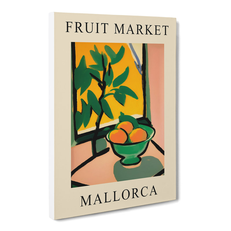 Orange Mallorca Fruit Market - Wrapped Canvas, 50cm H x 35cm W x 3cm D