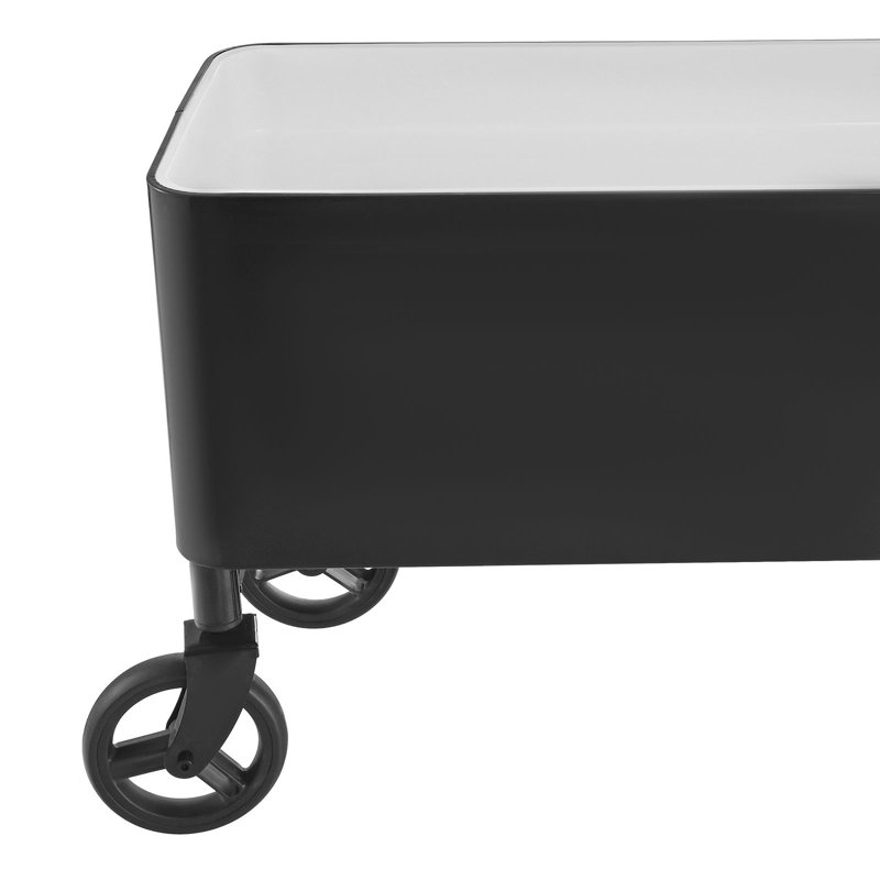 Glacière roulante - 1 pièce - Rouge - Capacité de 80 pte, red, 34.65" H x 36.02" W x 18.31" D