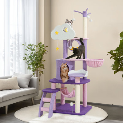 65" Bhairoston Cat Tree Tower with Condo