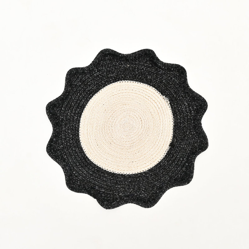 Polyester Solid Colour Placemat, Charcoal